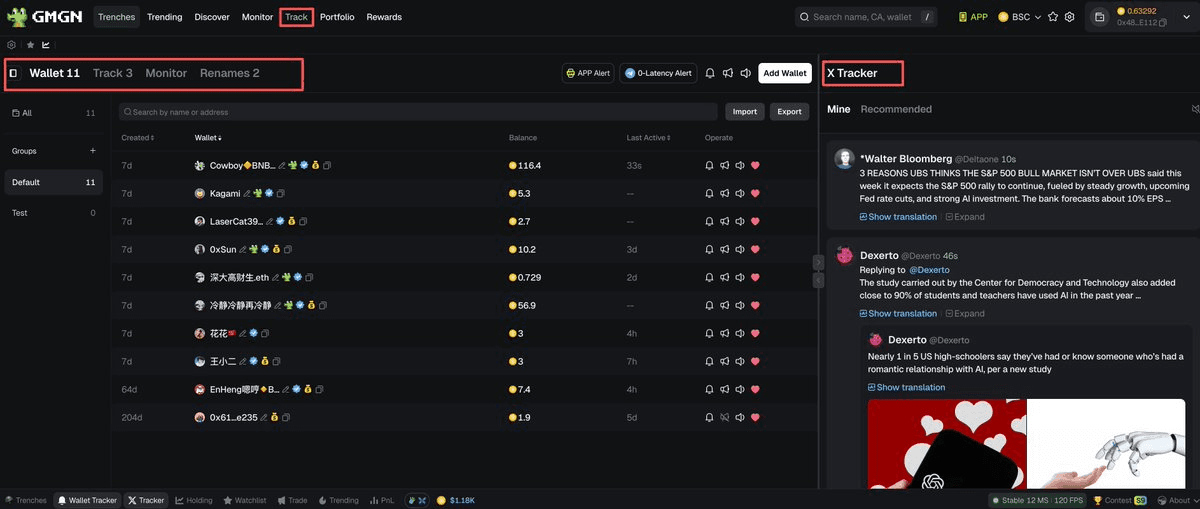 GMGN.ai Launches Drag-and-Drop Wallet Management with Simultaneous X Tracker Browsing