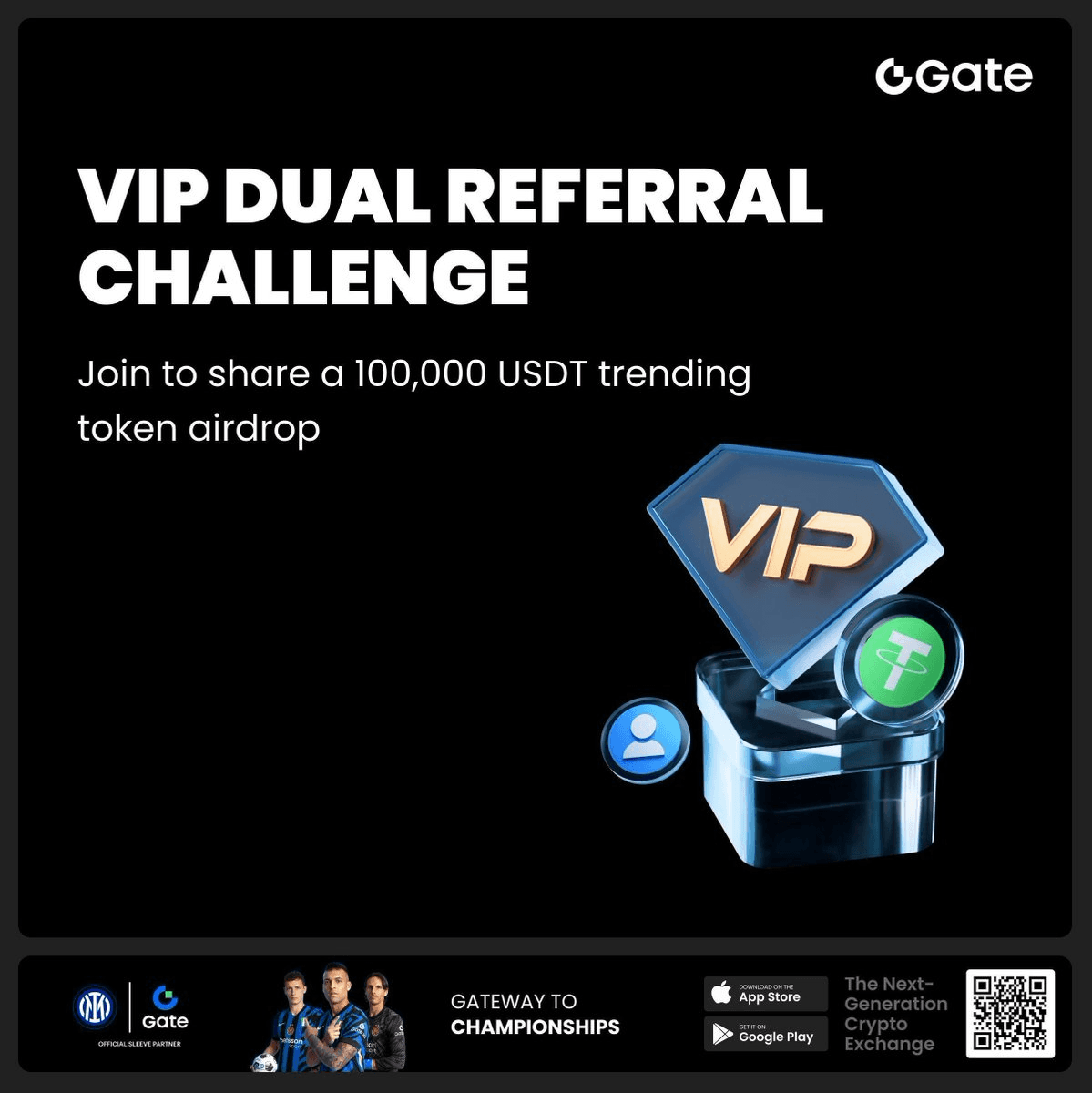 Gate.io Launches VIP Dual Referral Challenge with $100,000 Prize Pool