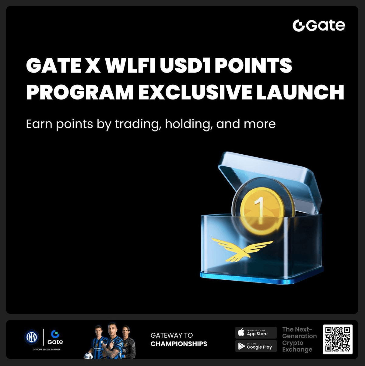 Gate.io Launches First USD1 Stablecoin Points Program