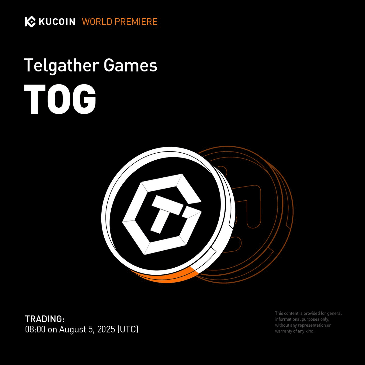 Telgather Games Token (TOG) Lists on KuCoin