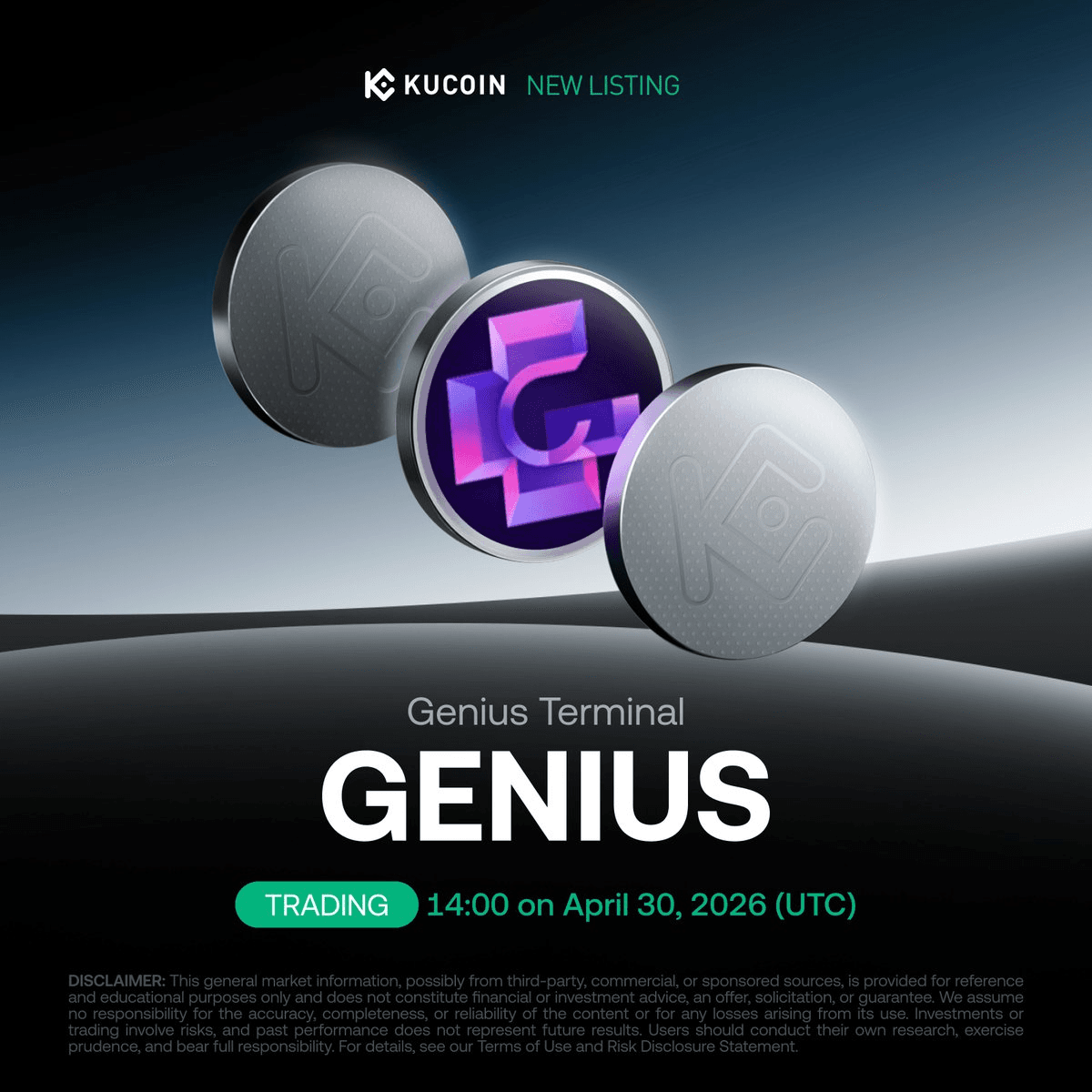 Genius Terminal Lists on KuCoin with 45,000 USDT Prize Pool