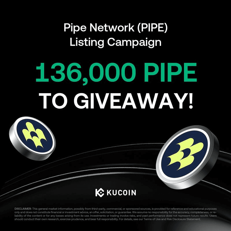 KuCoin Launches PIPE Network Listing Campaign with 136,000 Token Prize Pool