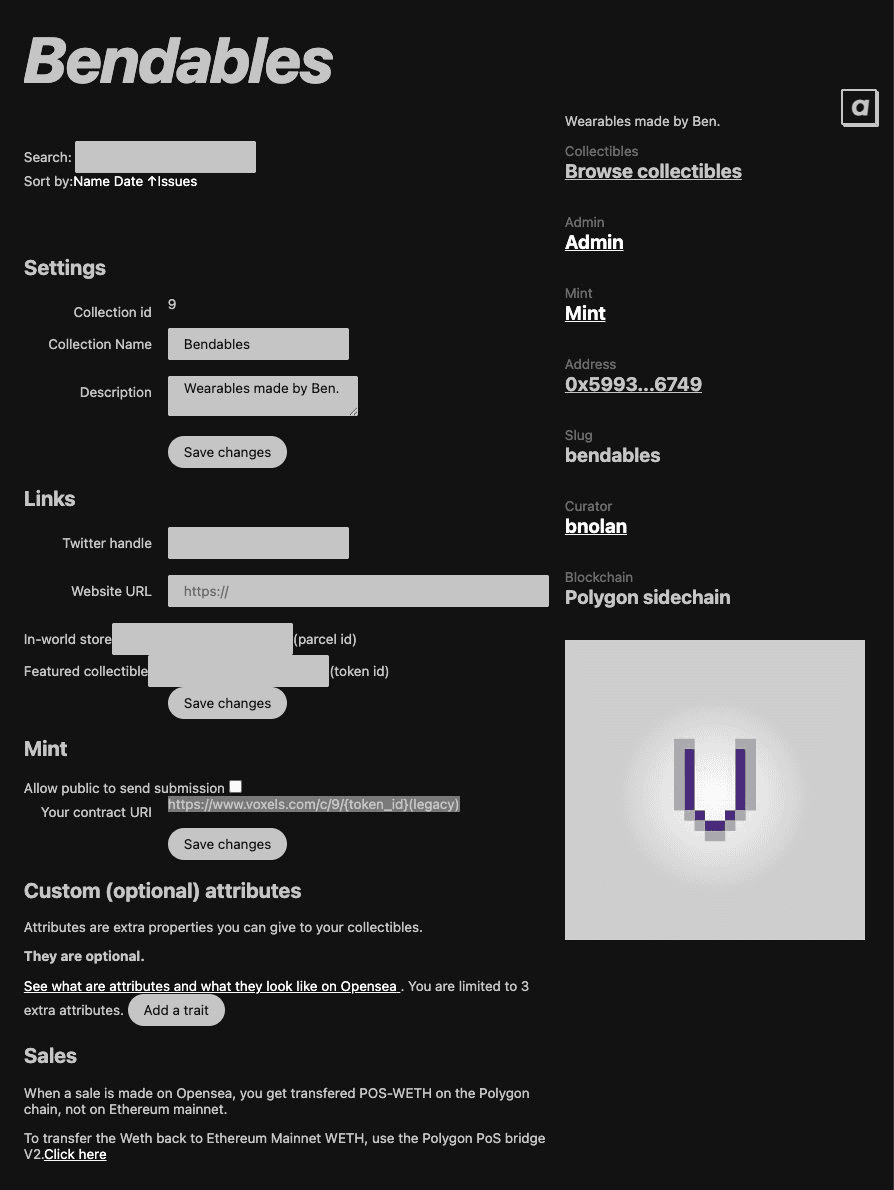 Development Update: Minting and Wearables Progress
