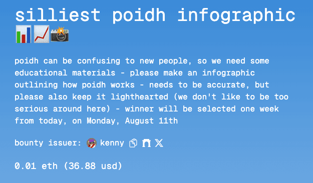 POIDH Design Bounty: Create an Infographic Explaining the Platform