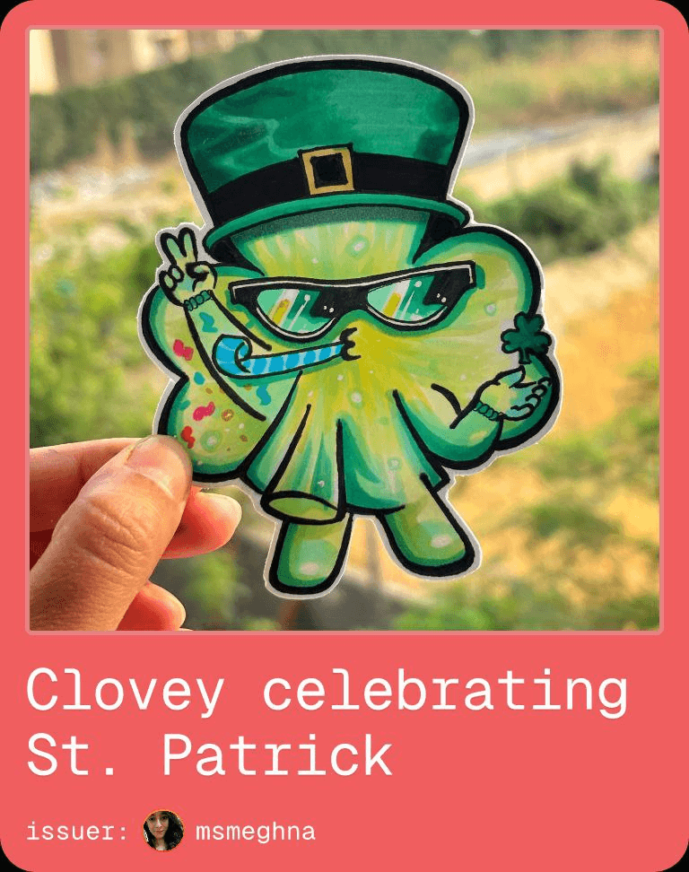 Clovey NFT Wins poidh St. Patrick's Day Photo Contest