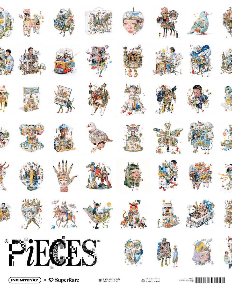 PIECES Collection by infiniteyay Launches Thursday on SuperRare