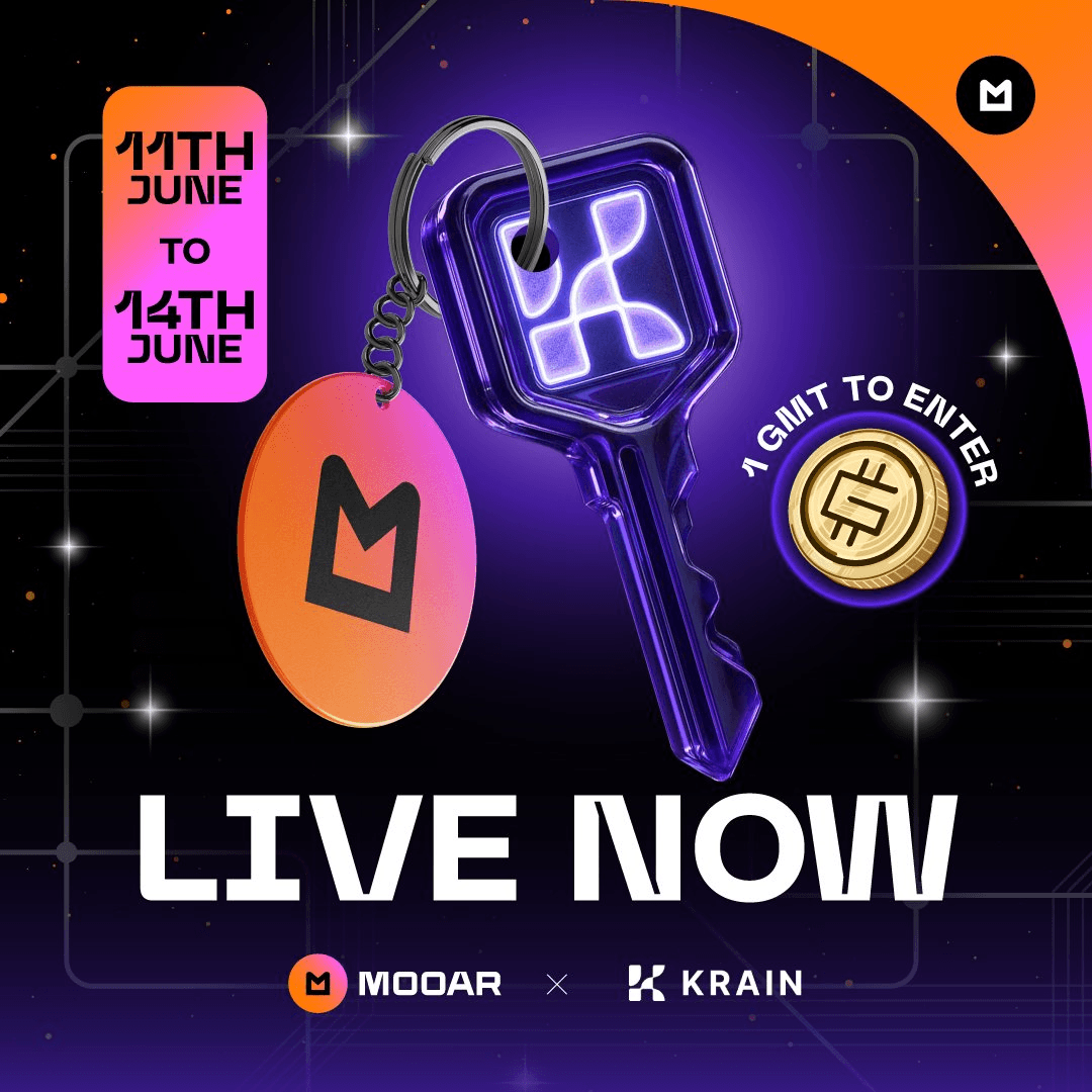 KRAIN AI x MOOAR Launch Founders Key Raffle