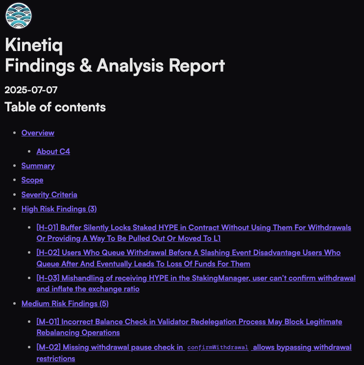 Kinetiq Completes Security Audit with Code4rena