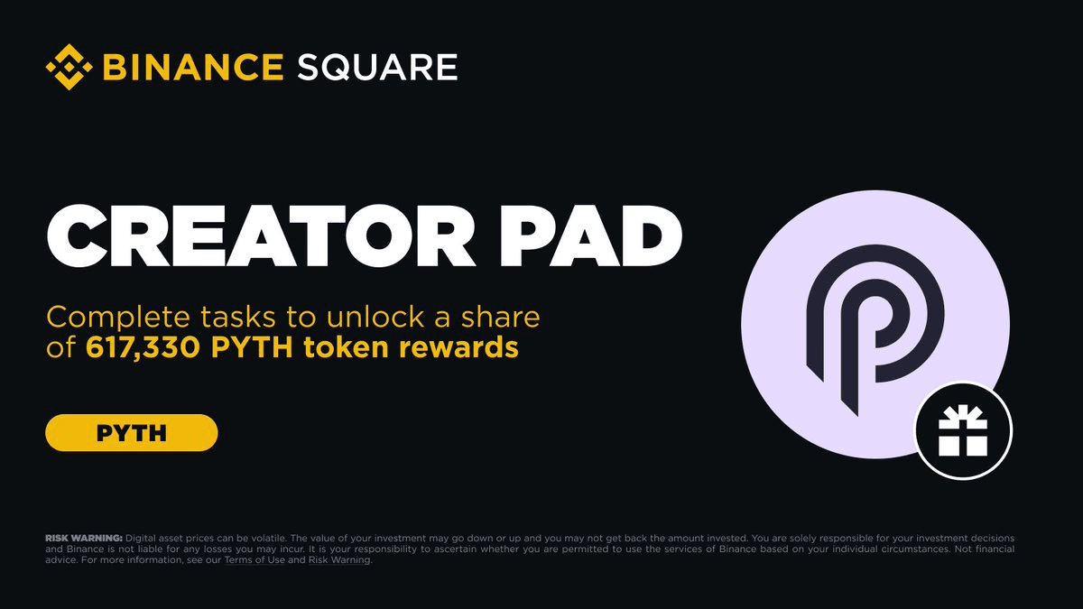 **PYTH Token Rewards Available Through CreatorPad Tasks**