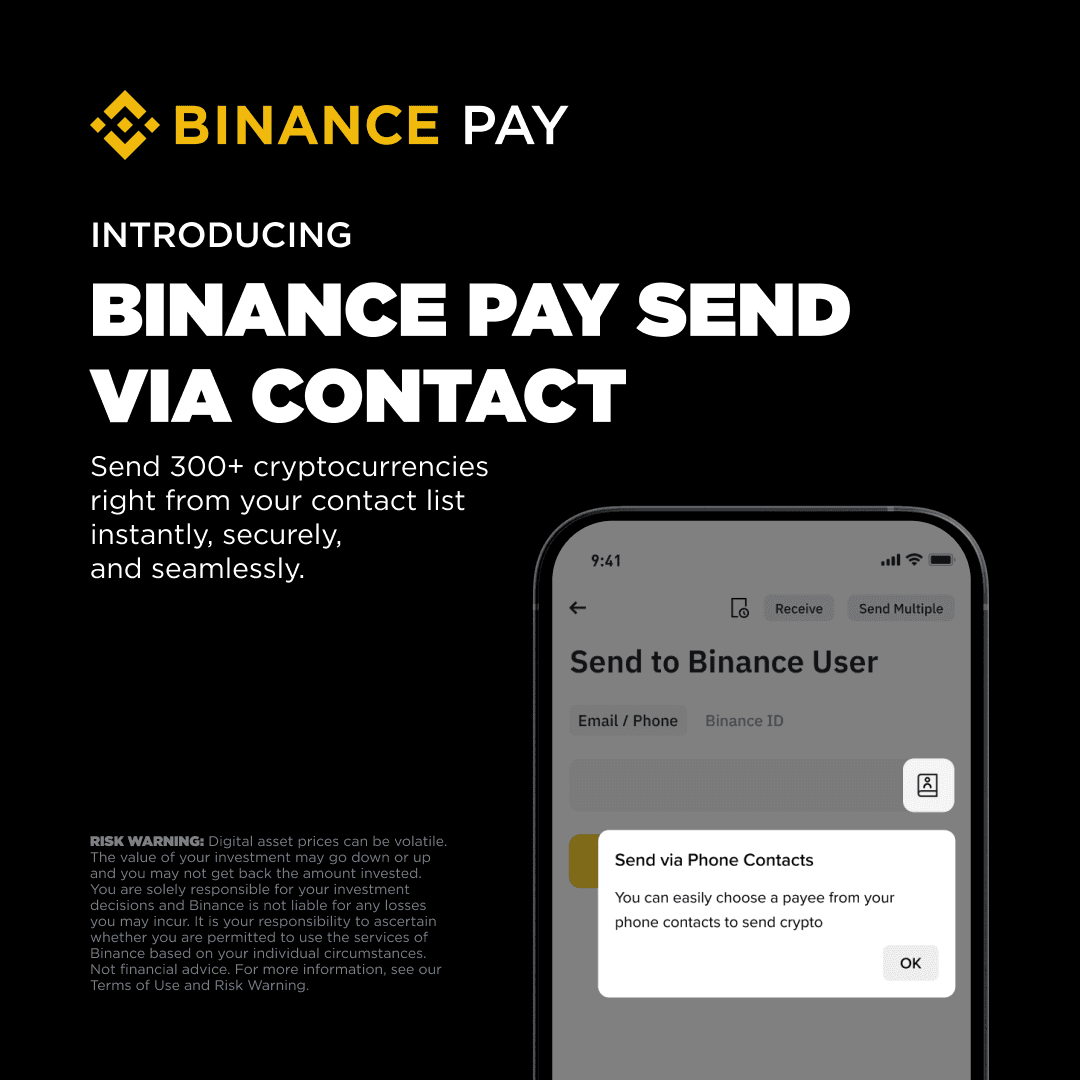 Binance Pay Launches Contact-Based Crypto Transfers