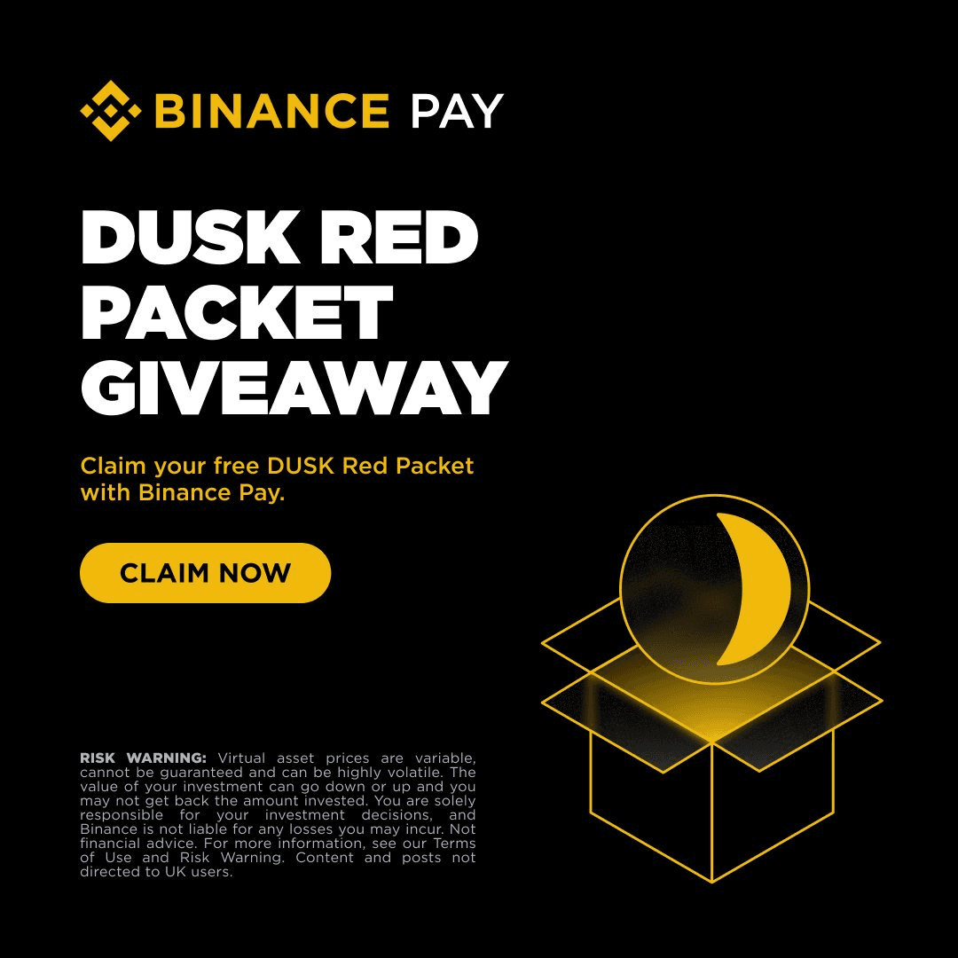 DUSK Token Now Accepted on Binance Pay with Free Red Packet Promotion