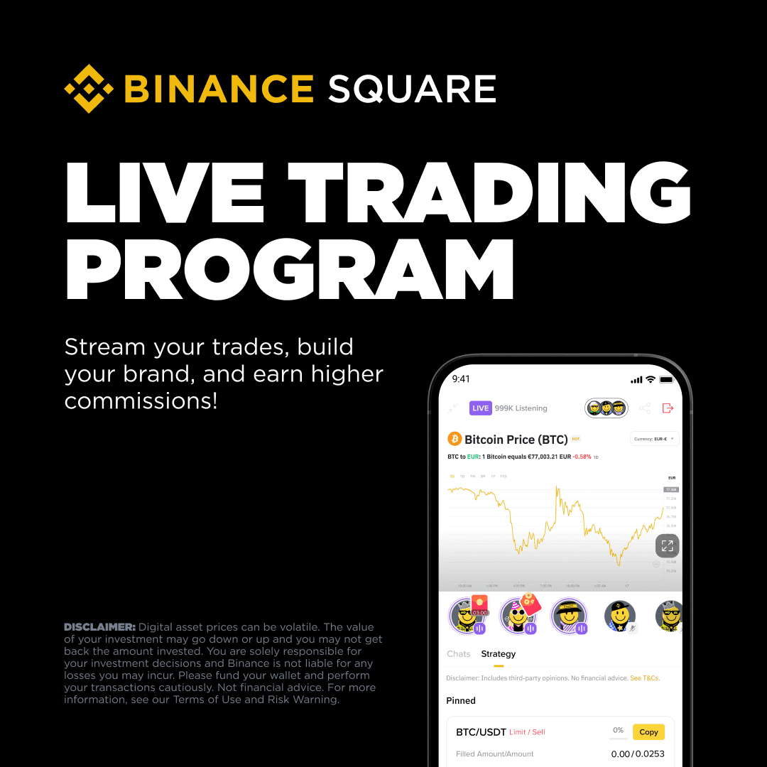 Binance Square Launches Live Trading Program