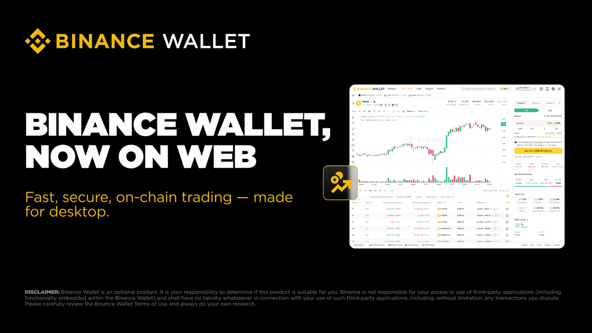 Binance Launches Web-Based Crypto Wallet with DEX Integration