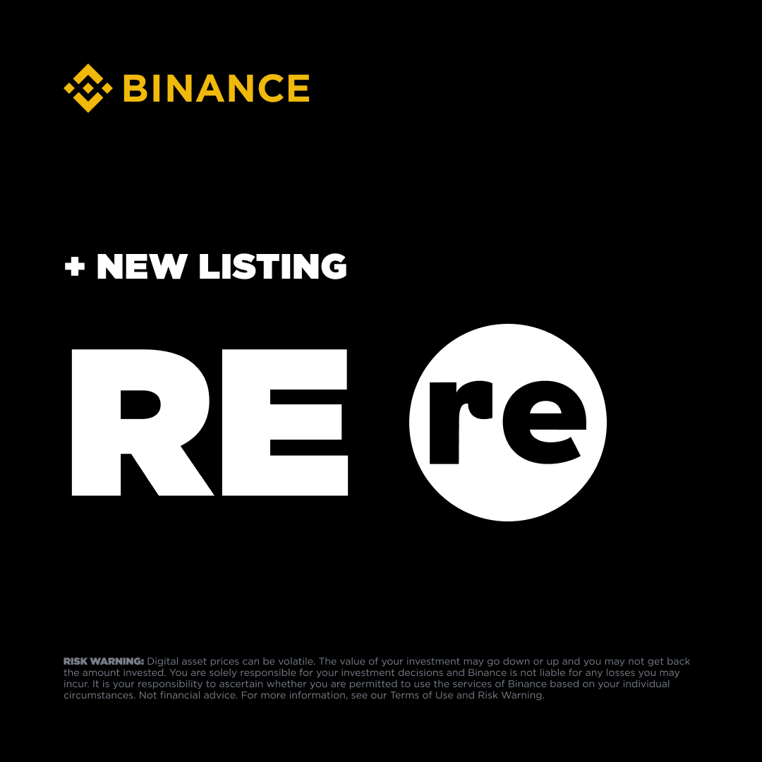 Binance Lists RE Token with Seed Tag Classification