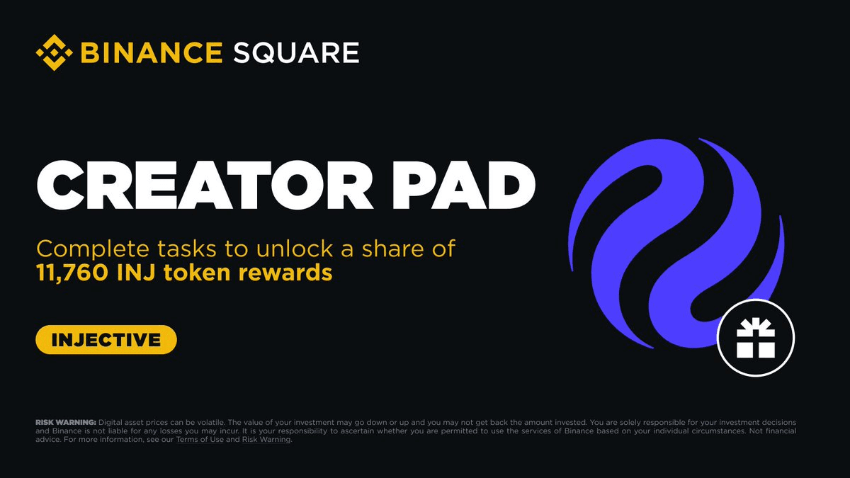 Binance Square Creatorpad Offers INJ Token Rewards for Task Completion