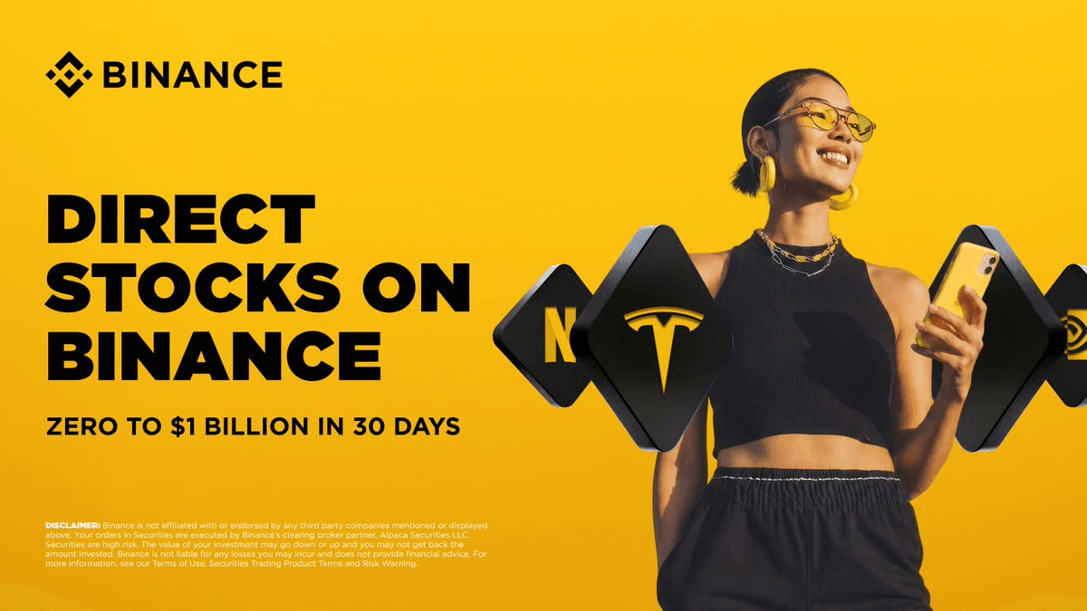 Binance Direct Stocks Hits $1B in First Month, 73% from Emerging Markets