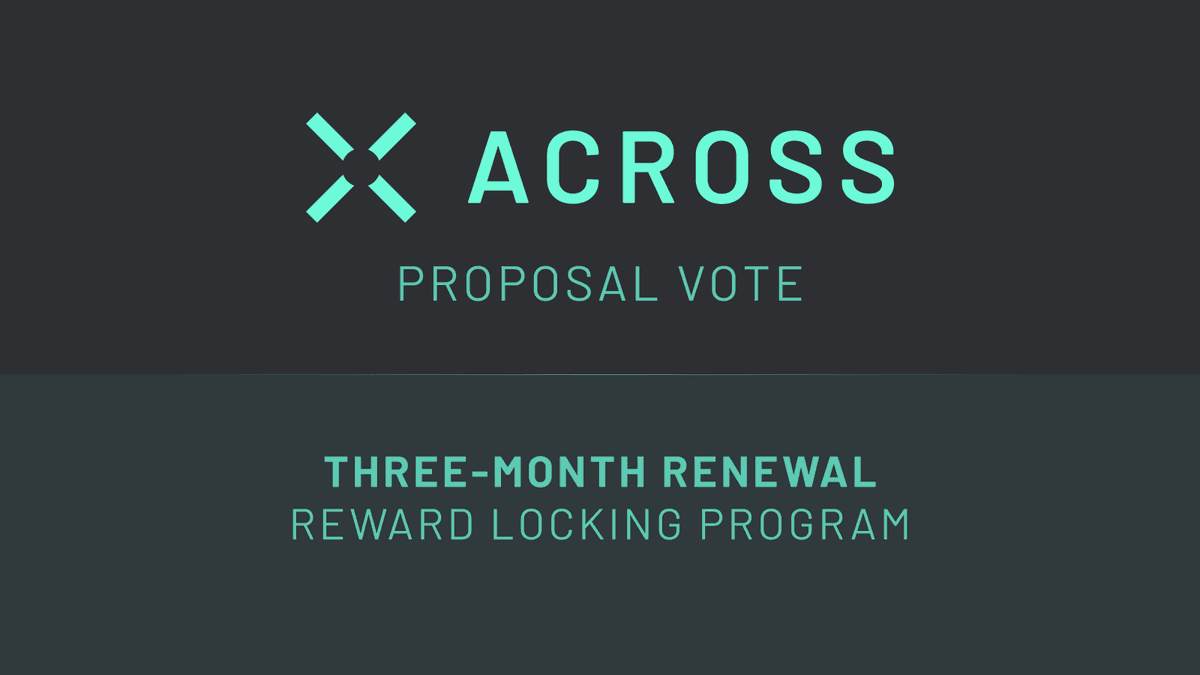 🗳️ Across Protocol Extends LP Reward Program
