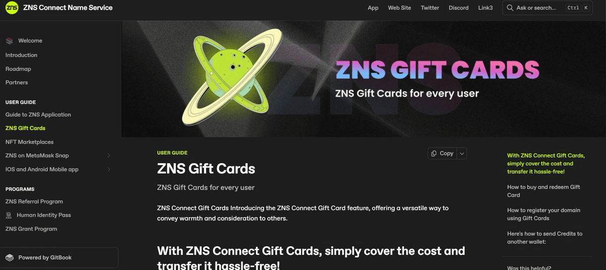 ZNS Gift Cards: Free Domain Minting Across EVMs
