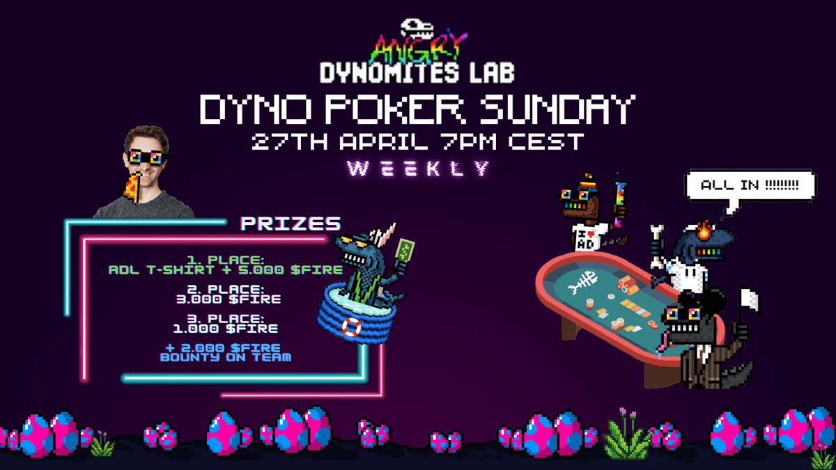 Dyno Poker Tournament #125 Offers 9,000 $FIRE Token Prize Pool