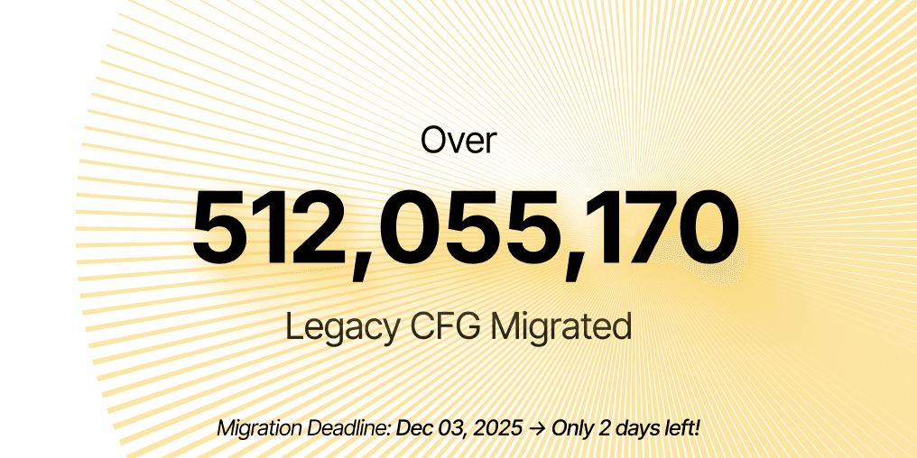 CFG Token Migration Deadline Extended 48 Hours to December 3