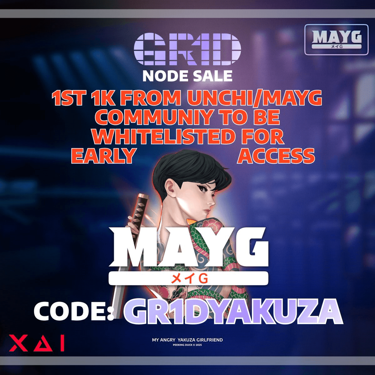 GR1D Network Partners with MAYG for Exclusive Node Sale Access