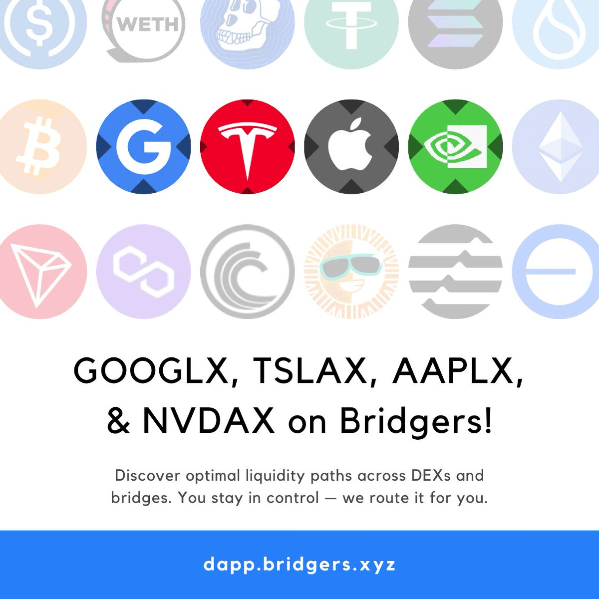 xStocks Launches on Bridgers: Trade Tokenized Stocks Across Chains