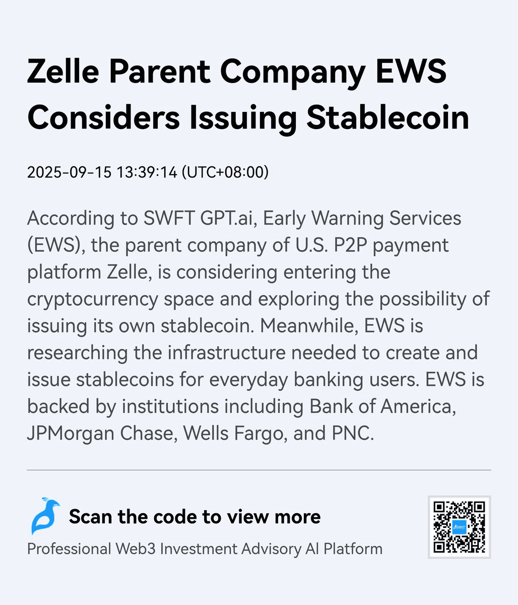 Major US Banks Explore Stablecoin Launch Through Zelle Parent Company