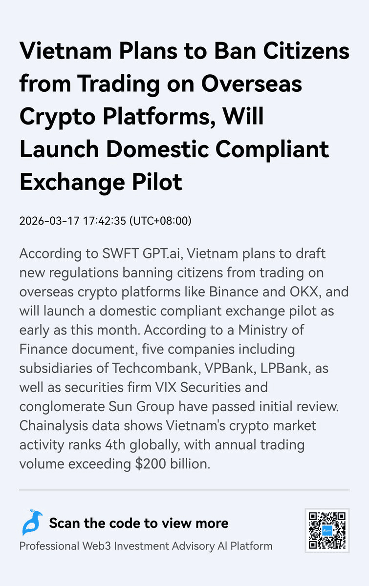 Vietnam Drafts Ban on Foreign Crypto Exchanges, Plans Domestic Alternative