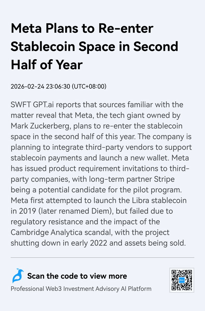 ๐จ Meta Plans Stablecoin Return