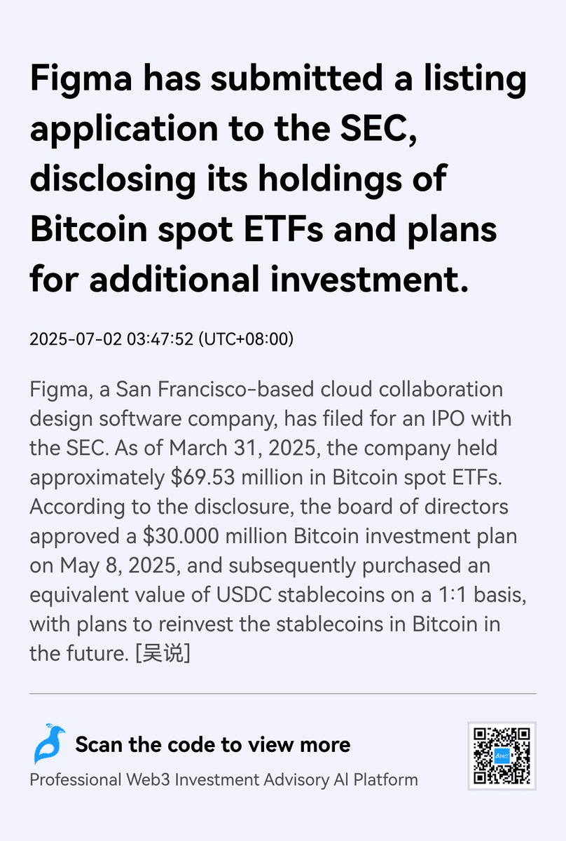Figma Files IPO, Reveals Significant Bitcoin Holdings and Investment Plans