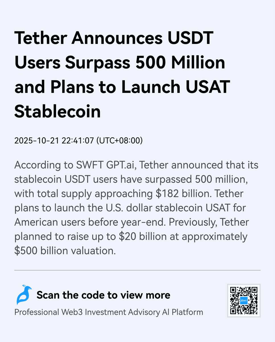 Tether Hits 500 Million Users, Plans New US Stablecoin Launch