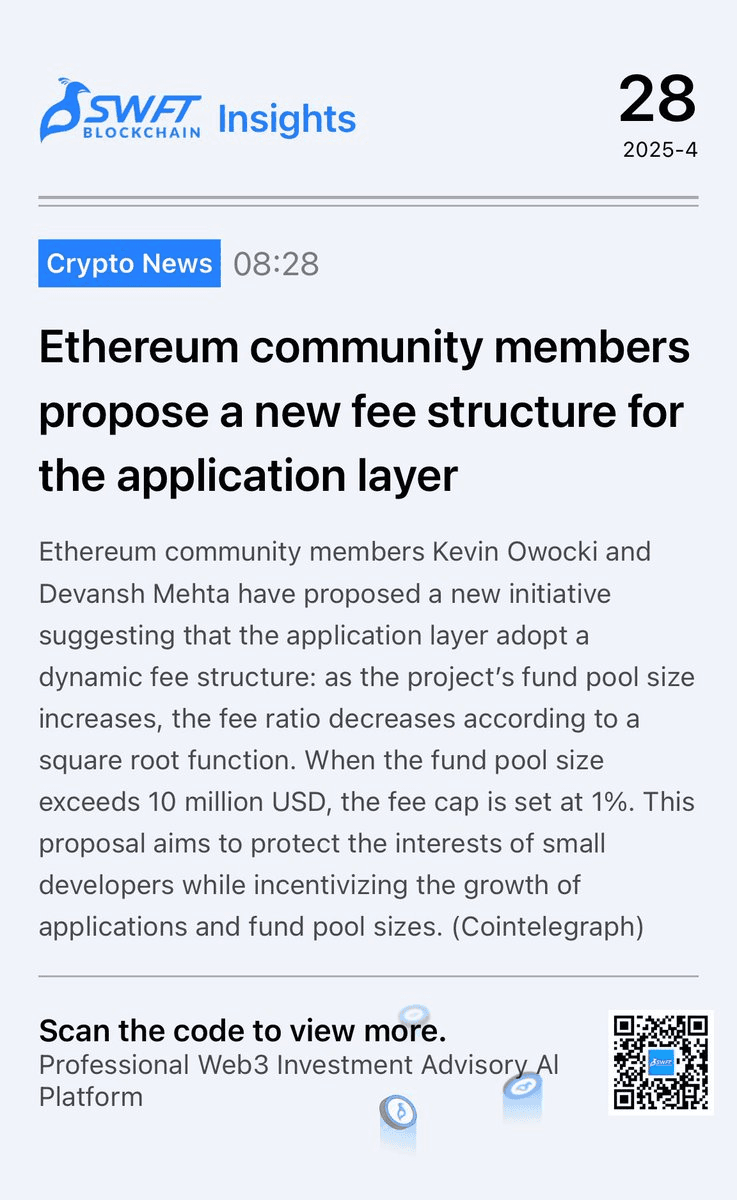 Ethereum Proposes Dynamic Fee Structure for Application Layer