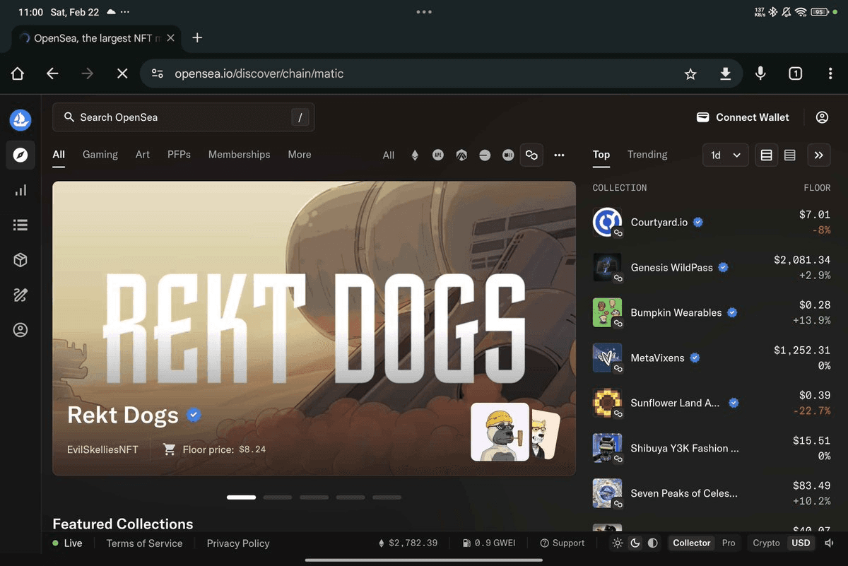 Rekt Dogs Featured on OpenSea v2 and New Raffles Launch