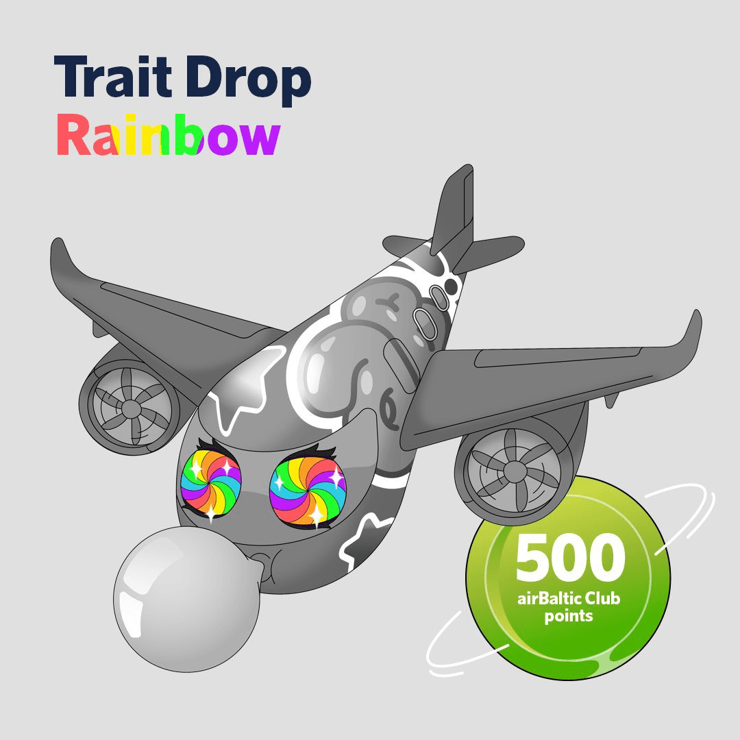 June Trait Drop: Rainbow Trait Offers 500 airBaltic Club Points