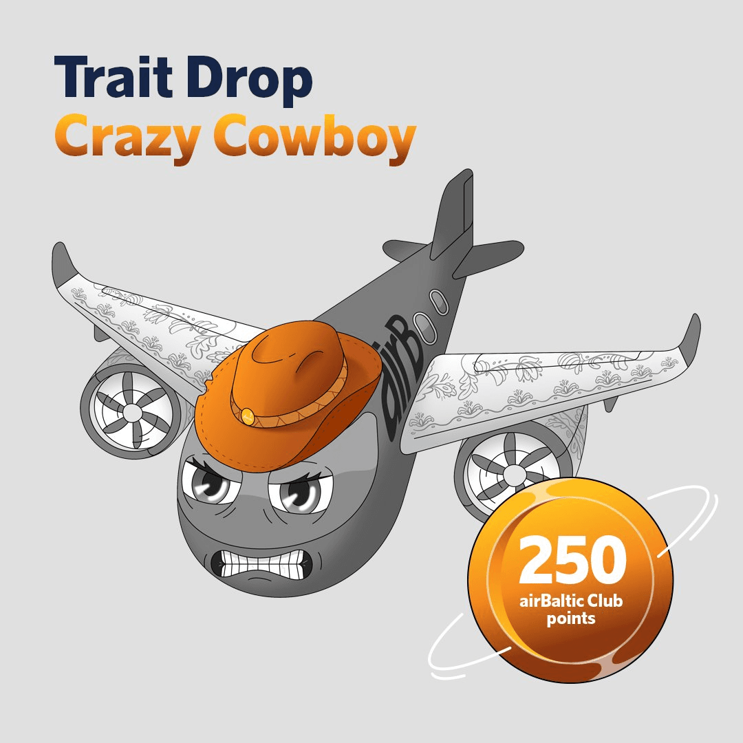 April Trait Drop: Crazy Cowboy Brings 250 airBaltic Club Points