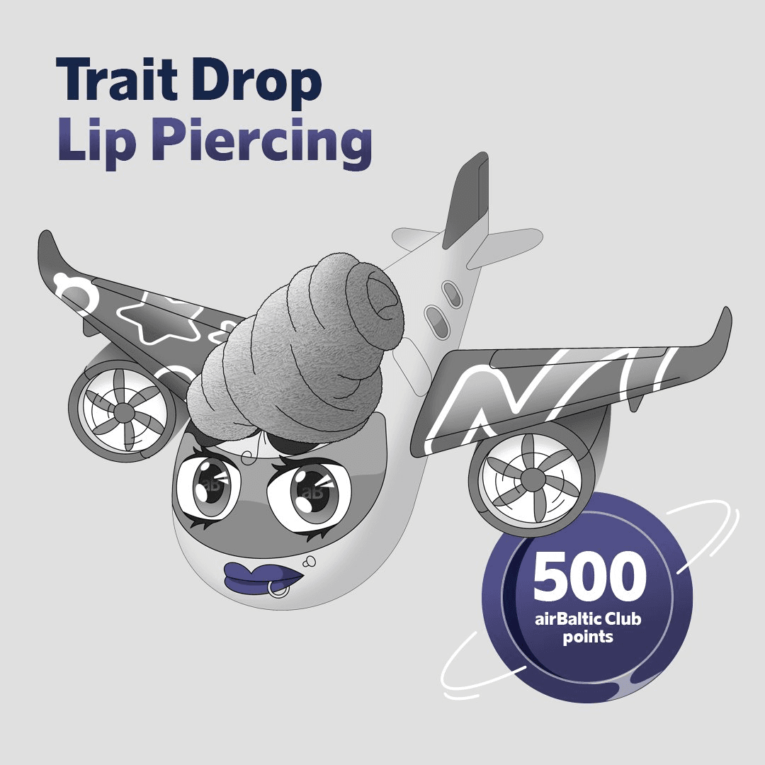Planies August Trait Drop: Lip Piercing Rewards 500 airBaltic Points