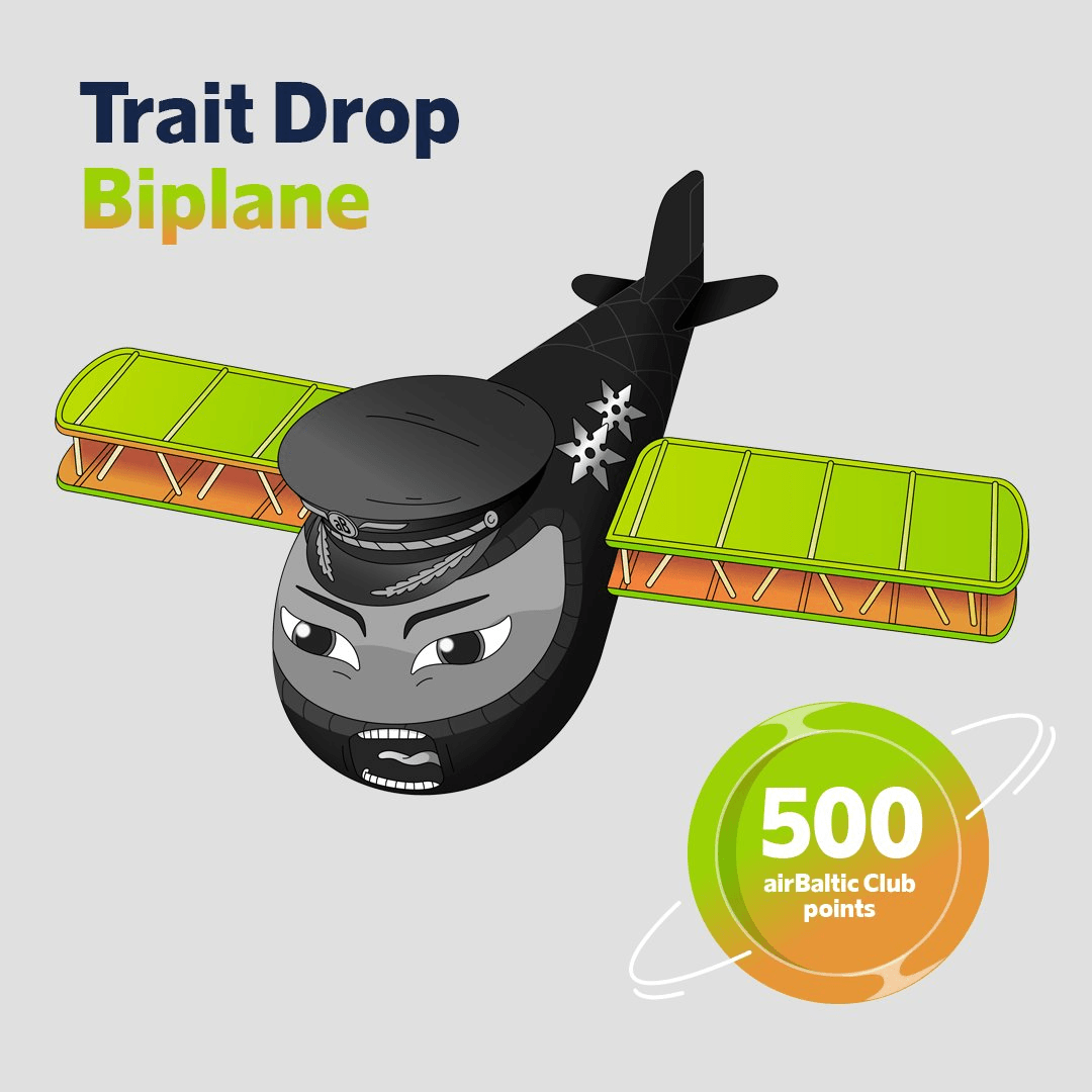 Planies September Trait Drop: BIPLANE Holders Get 500 airBaltic Club Points