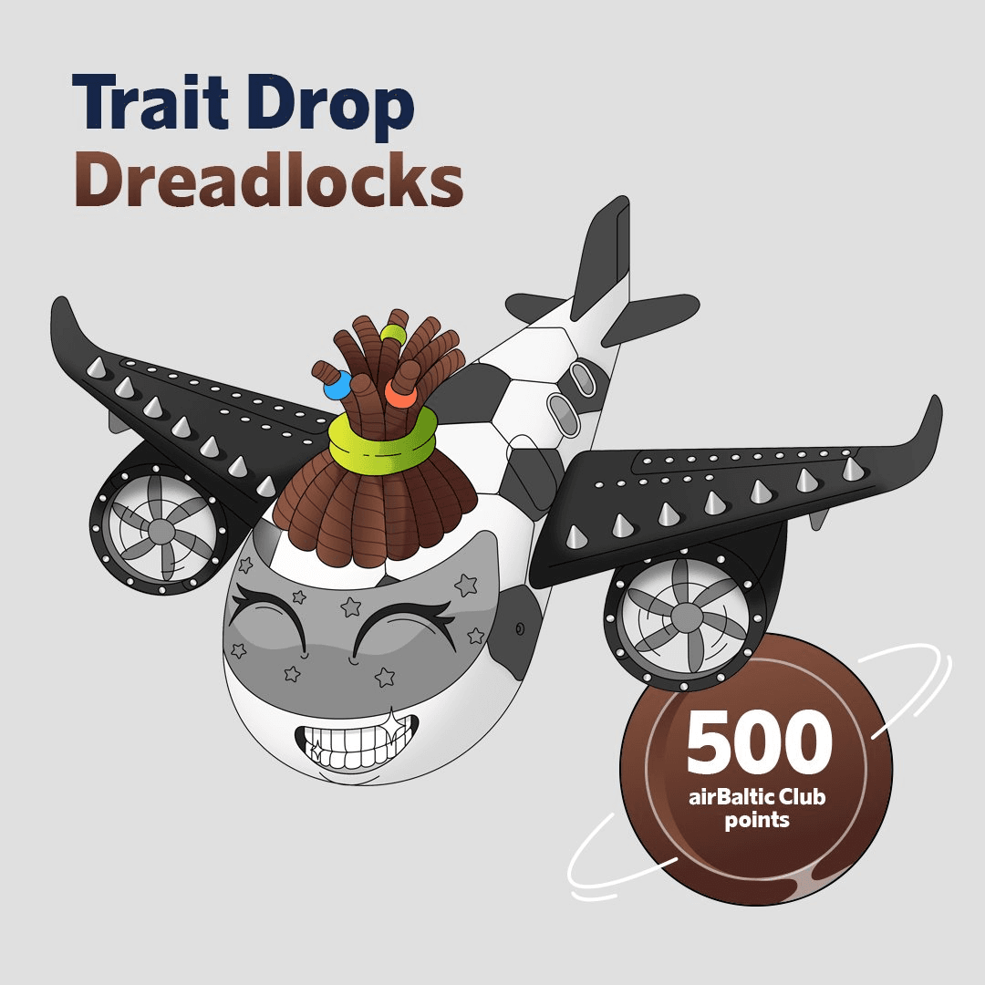 July Trait Drop: Dreadlocks Trait Offers 500 airBaltic Points